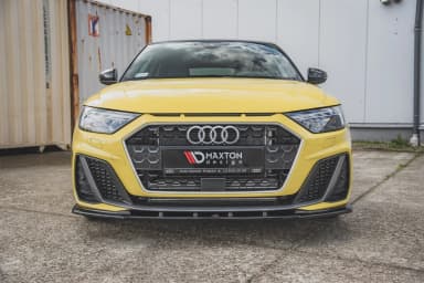 Передній сплітер Maxton V1 Audi A1 S-Line GB (чорний глянець) - фото My Tuning Lab
