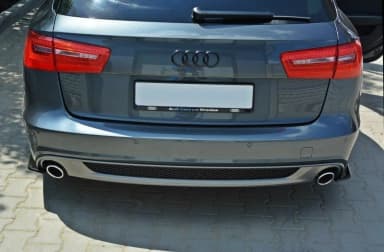 Задні сплітери boczne Maxton Audi A6 C7 S-Line Avant (чорний глянець) - фото My Tuning Lab