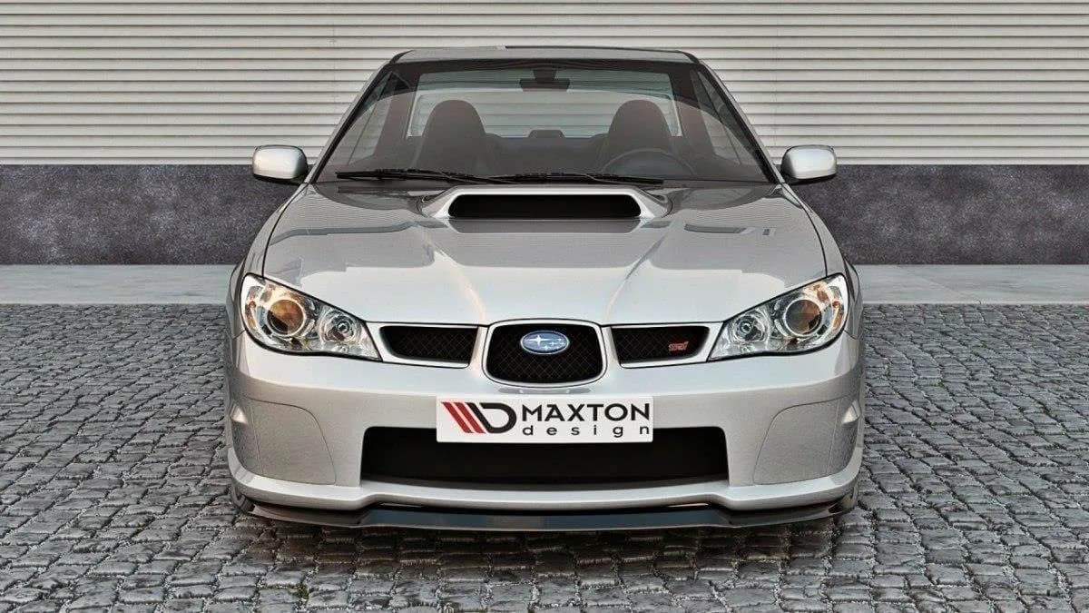 Передній сплітер Maxton Subaru Impreza MK2 WRX STI (Hawkeye) (чорний глянець) - фото My Tuning Lab