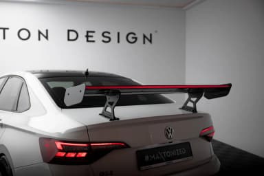 Karbonowy Spoiler Z Wewnętrznymi Wspornikami + LED Maxton Volkswagen Jetta GLI Mk7 - фото My Tuning Lab