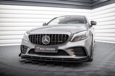 Передній сплітер Street Pro + Flaps Maxton Mercedes-AMG C43 Coupe / Cabrio C205 Facelift / A205 Facelift - фото My Tuning Lab