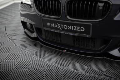 Передній сплітер Maxton V2 BMW 5 F10/F11 M-пакет (чорний глянець) - фото My Tuning Lab