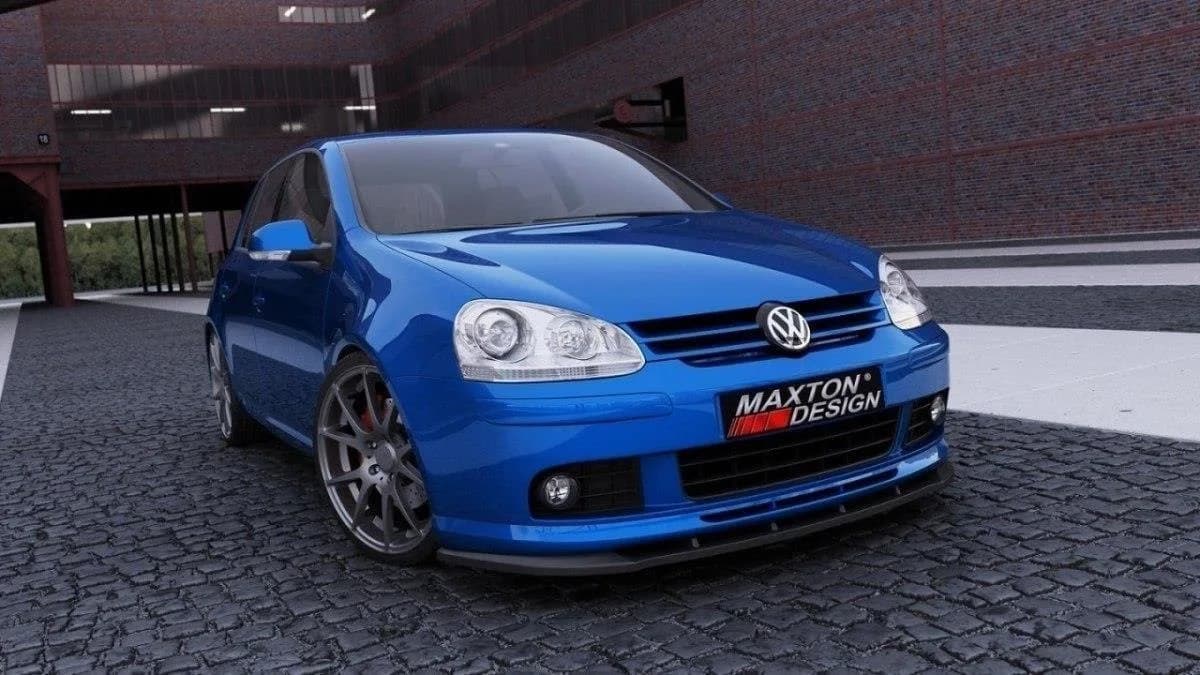 Передній сплітер Maxton Volkswagen Golf MK5 (do przedniej dokładki Votex) (чорний глянець) - фото My Tuning Lab