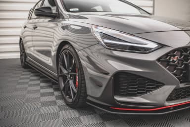 Канарди (аеродинамічні накладки переднього бампера) Maxton Hyundai I30 N / I30 N-Line Hatchback/Fastback Mk3 Facelift - фото My Tuning Lab