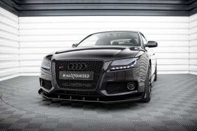 Передній сплітер Street Pro + Flaps Maxton Audi S5 / A5 S-Line 8T - фото My Tuning Lab