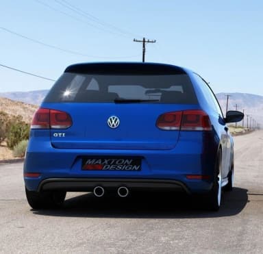 Задній дифузор Maxton Volkswagen Golf MK5 R32 Look do Volkswagen Golf MK6 GTI (чорний глянець) - фото My Tuning Lab