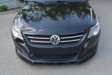 Передній сплітер Maxton V1 Volkswagen Passat CC дорестайлінг / Standardowy zderzak (чорний глянець) - фото My Tuning Lab