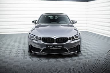 Передній сплітер Maxton V1 BMW M3 F80 (чорний глянець) - фото My Tuning Lab