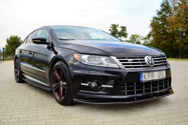 Передній сплітер Maxton Volkswagen CC R-Line (чорний глянець) - фото My Tuning Lab