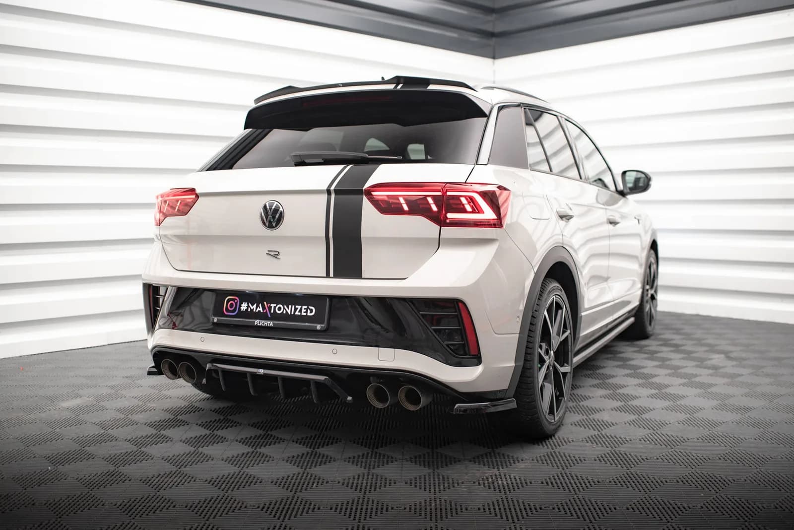 Задній сплітер (Z Dyfuzorem) Maxton Volkswagen T-Roc R / R-Line Mk1 Facelift - фото My Tuning Lab