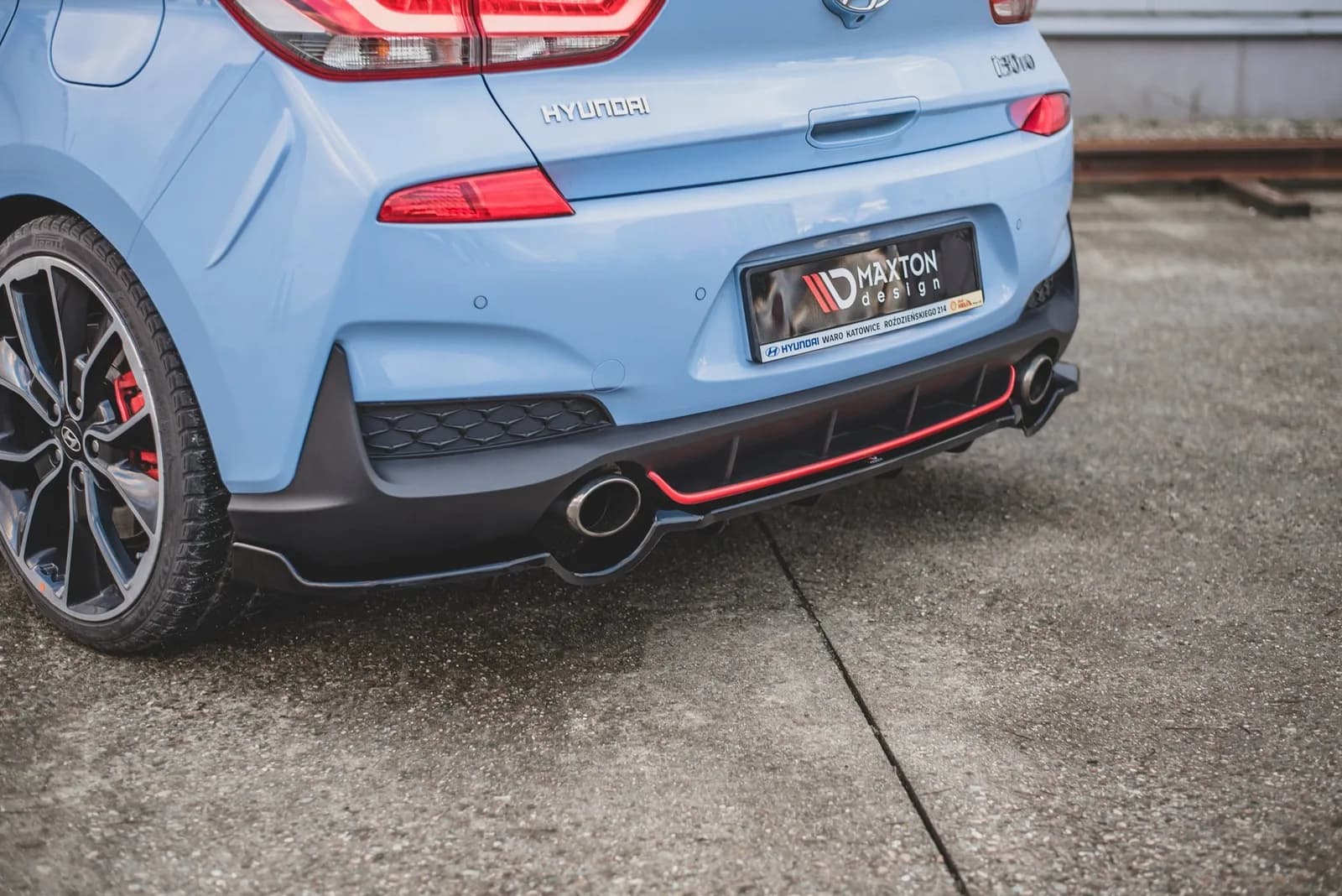 Задній сплітер (Z Dyfuzorem) Maxton Hyundai I30 N Mk3 Hatchback - фото My Tuning Lab