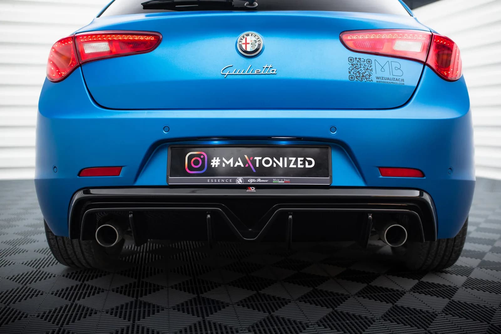Задня накладка Maxton Alfa Romeo Giulietta (Wersja z Вихлопem z dwóch stron) - фото My Tuning Lab