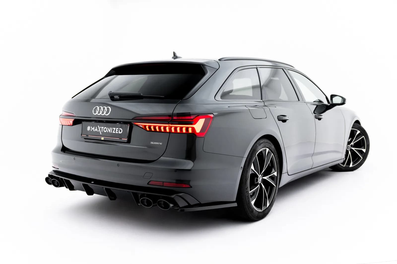 Задня накладка + Atrapa Вихлопu Maxton Audi A6 Sedan / Avant C8 / C8 Facelift - фото My Tuning Lab