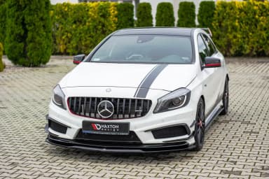 Передній сплітер Maxton Mercedes A45 AMG W176 (чорний глянець) - фото My Tuning Lab