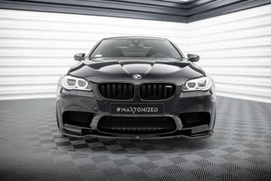 Передній сплітер Maxton BMW M5 F10/ F11 (чорний глянець) - фото My Tuning Lab