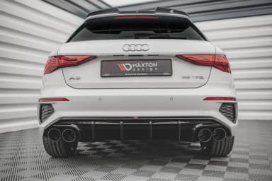 Задня накладка + Atrapa Вихлопu Maxton Audi A3 S-Line Sportback 8Y - фото My Tuning Lab