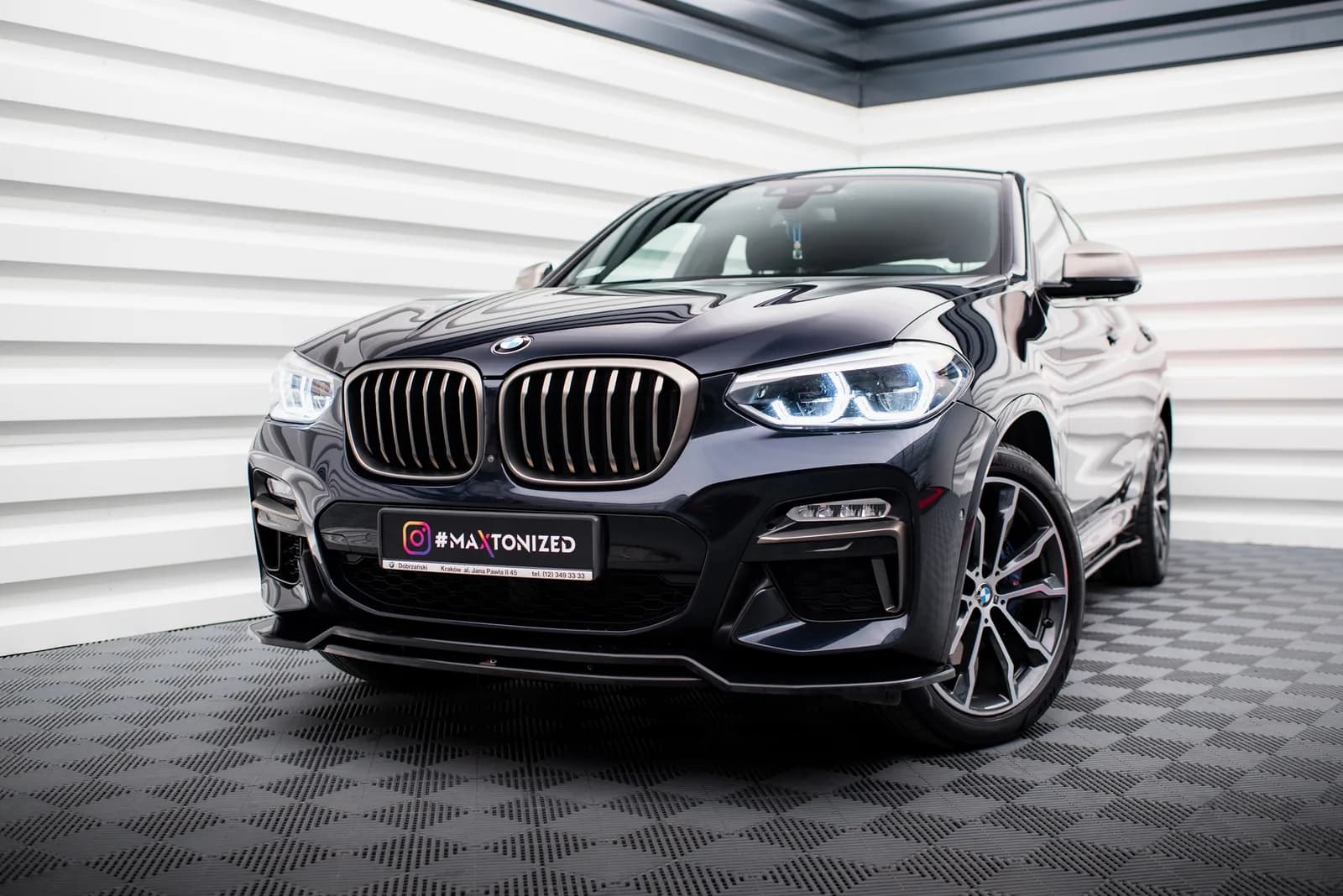 Передній сплітер Maxton BMW X4 M-пакет G02 (чорний глянець) - фото My Tuning Lab