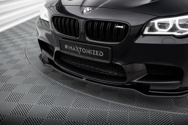 Передній сплітер Maxton BMW M5 F10/ F11 (чорний глянець) - фото My Tuning Lab