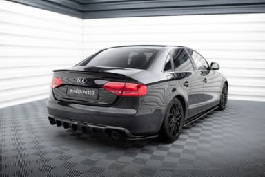 Задня накладка Maxton Audi A4 B8 (версія з одинарними вихлопами з двох сторін) - фото My Tuning Lab