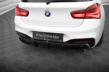 Задня накладка V.3 Maxton BMW 1 M-пакет F20 Facelift (Wersja z podwójnym Вихлопem z jednej strony) - фото My Tuning Lab