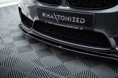 Передній сплітер Maxton V1 BMW M3 F80 (чорний глянець) - фото My Tuning Lab