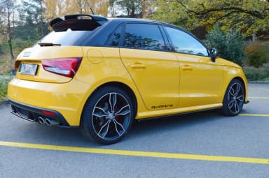 Накладки на пороги Maxton Audi S1 8X (чорний глянець) - фото My Tuning Lab