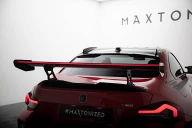 Karbonowy Spoiler Z Wewnętrznymi Wspornikami + LED Maxton BMW M2 G87 - фото My Tuning Lab