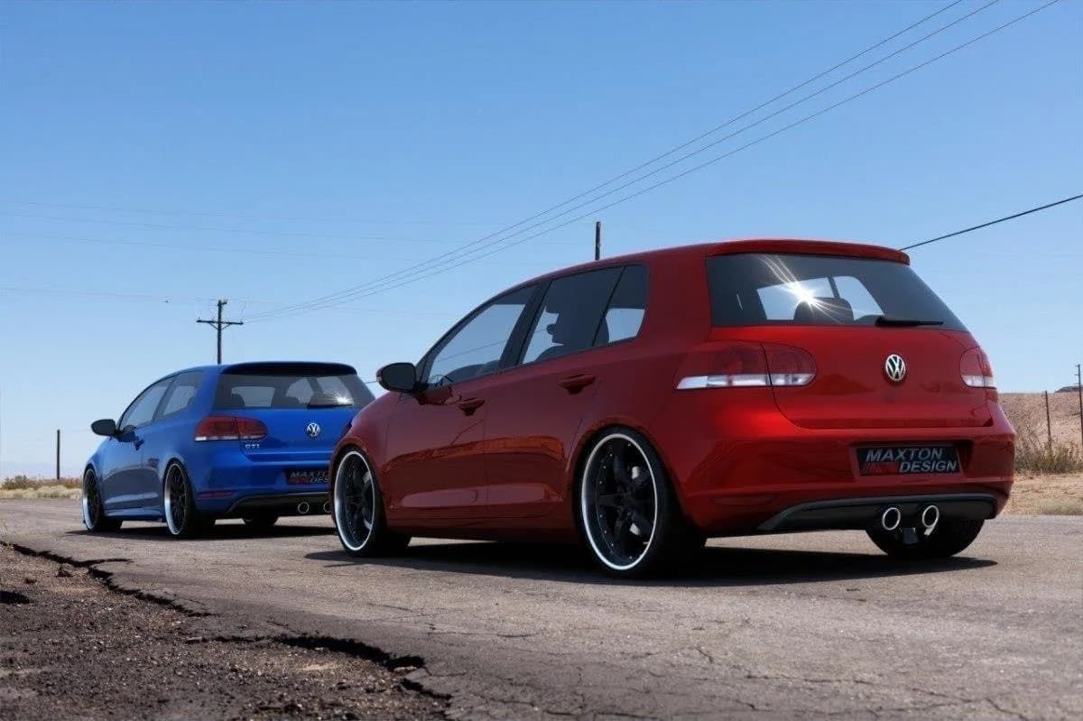 Задній дифузор Maxton Volkswagen Golf MK5 R32 Look do Volkswagen Golf MK6 (чорний глянець) - фото My Tuning Lab