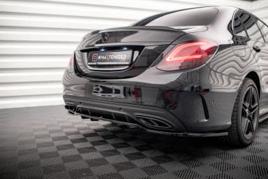 Задній сплітер (Z Dyfuzorem) Maxton Mercedes-Benz C AMG-Line W205 Facelift - фото My Tuning Lab