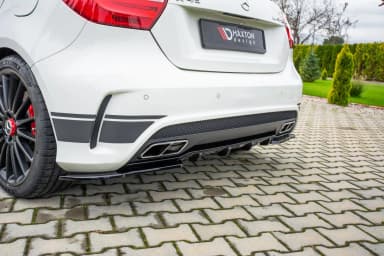Задня накладка Maxton Mercedes A45 AMG W176 (чорний глянець) - фото My Tuning Lab