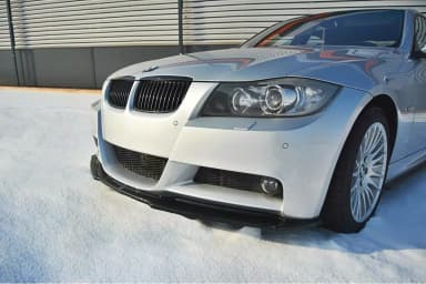 Передній сплітер Maxton V1 BMW 3 E90 M-пакет (чорний глянець) - фото My Tuning Lab
