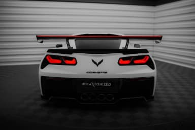 Karbonowy Spoiler Z Wewnętrznymi Wspornikami + LED Maxton Chevrolet Corvette Stingray / Grand Sport C7 - фото My Tuning Lab