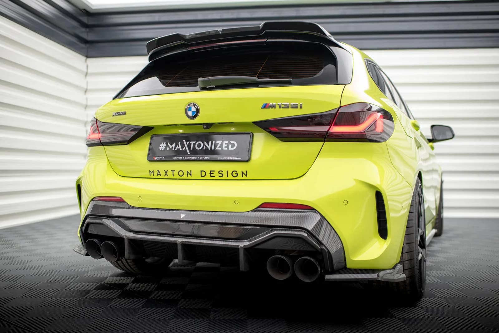 Karbonowy Задній дифузор Prepreg V.1 + Milltek Sport Exhaust Maxton BMW 1 F40 M135i - фото My Tuning Lab