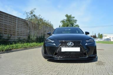 Передній сплітер Maxton V1 Lexus IS MK3 рестайлінг F-Sport (чорний глянець) - фото My Tuning Lab