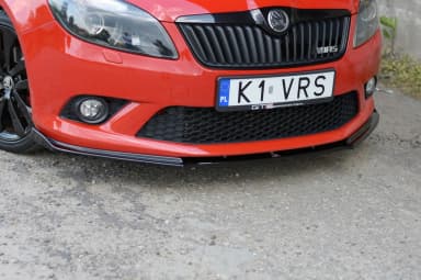 Przedni splitter Maxton Skoda Fabia MK2 RS (чорний глянець) - фото My Tuning Lab