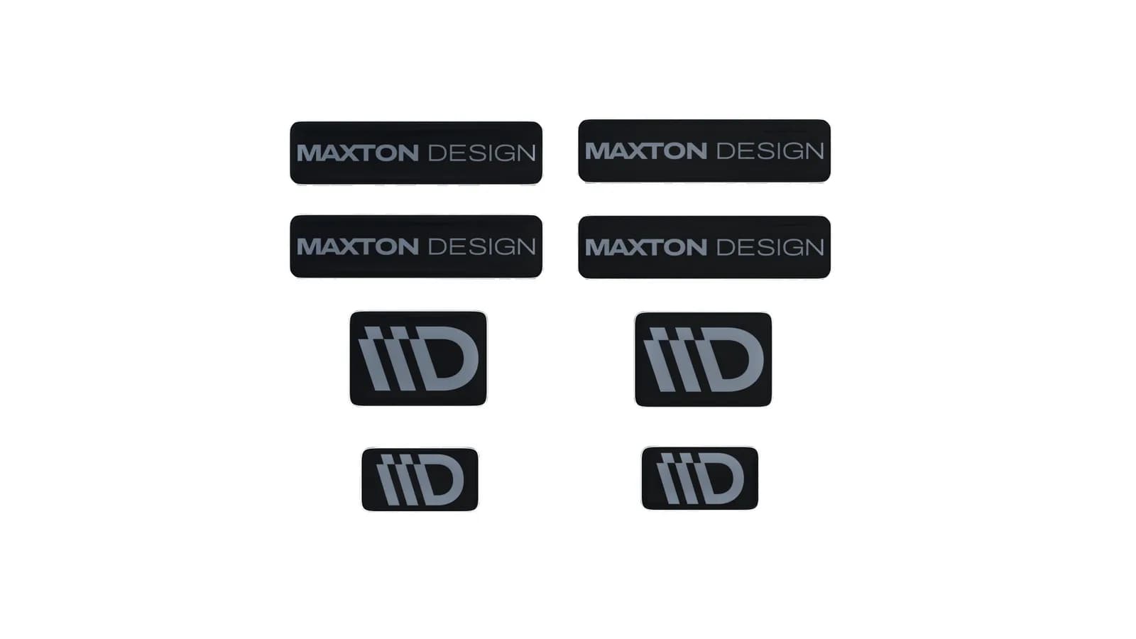 чорно-сірий 3D набір наклейок Maxton Design - фото My Tuning Lab