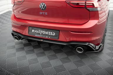 Задня накладка + Atrapa Вихлопu Maxton Volkswagen Golf GTE / R-Line Mk8 / Mk8 Facelift - фото My Tuning Lab