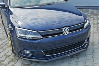 Передній сплітер Maxton V2 Volkswagen Jetta MK6 Sedan дорестайлінг (чорний глянець) - фото My Tuning Lab