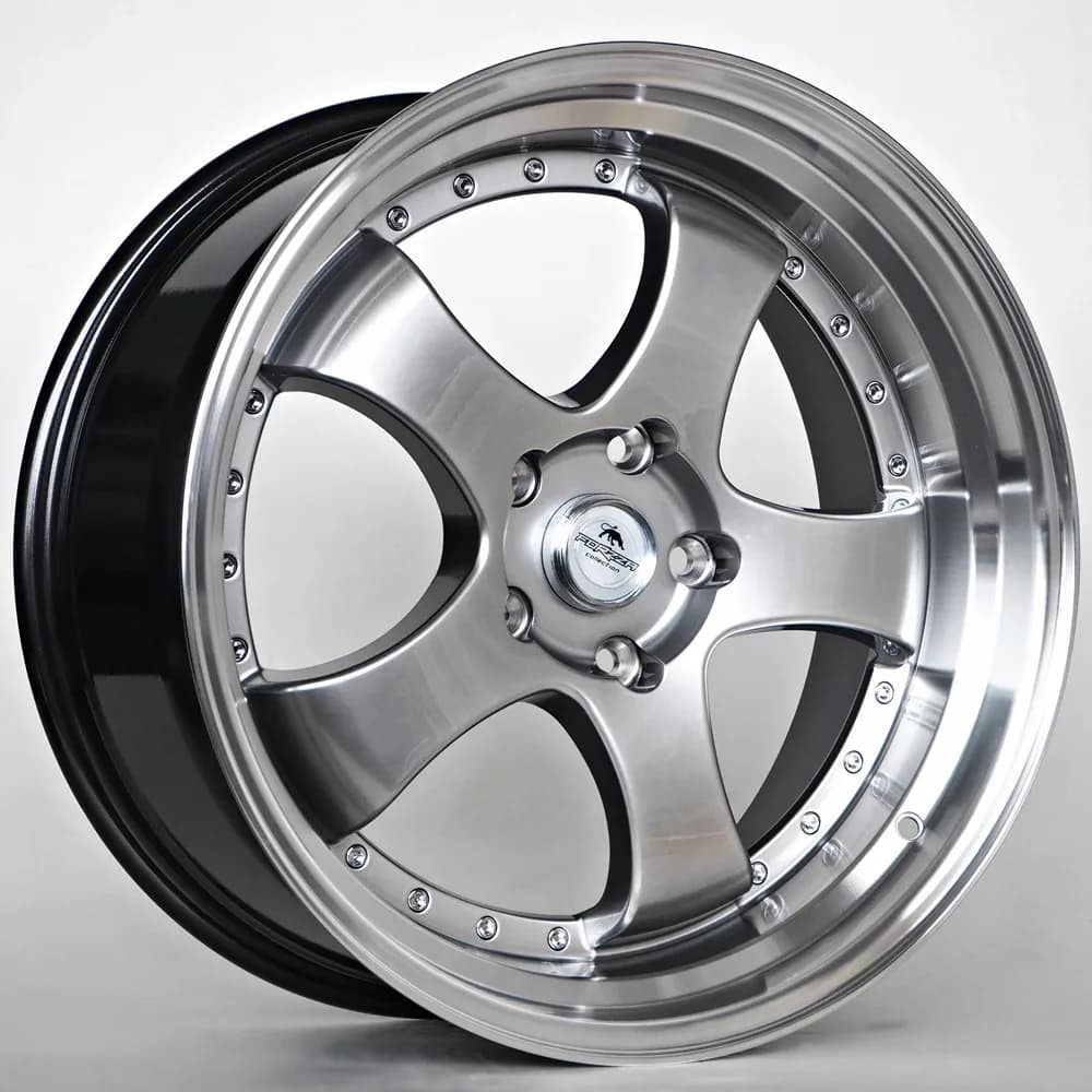 Легкосплавний диск 19" Forzza Flamber 19x8,5 ET30 5x120 насичений чорний/Lip Machined - фото My Tuning Lab