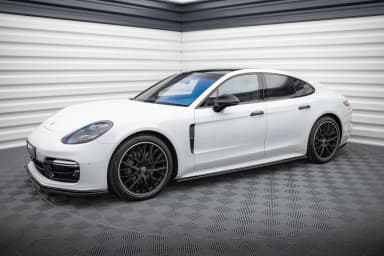 Накладки на пороги Maxton Porsche Panamera Turbo / GTS 971 (чорний глянець) - фото My Tuning Lab