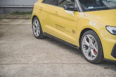 Накладки на пороги Maxton Audi A1 S-Line GB (чорний глянець) - фото My Tuning Lab