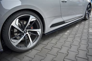 Накладки на пороги Maxton Audi RS5 F5 Coupe (чорний глянець) - фото My Tuning Lab