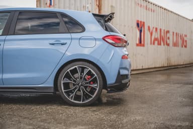 Задні сплітери boczne Maxton V3 Hyundai I30 N Mk3 Hatchback (чорний глянець) - фото My Tuning Lab