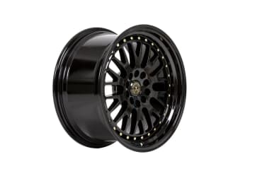 Легкосплавний диск 18" 59 North Wheels D-003 18x9,5 ET20 5x114,3/120 глянцевий чорний/золотий заклепки - фото My Tuning Lab