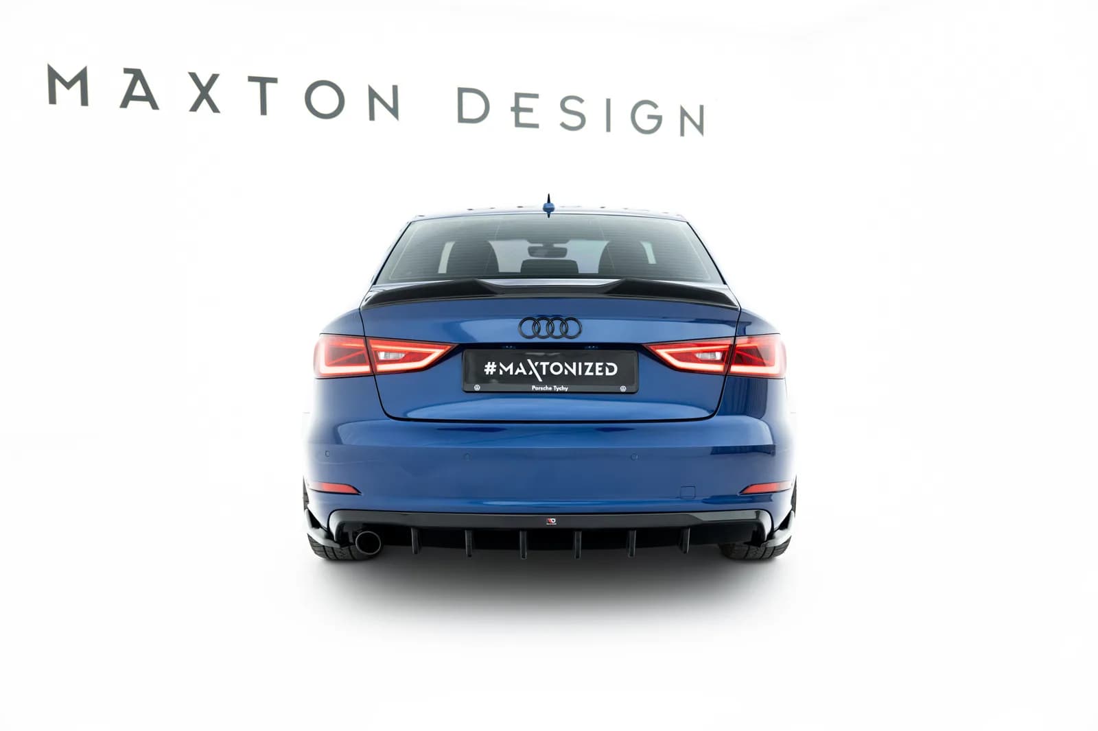 Задня накладка Maxton Audi A3 Sedan 8V (Wersja z pojedynczą końcówką Вихлопu z jednej strony) - фото My Tuning Lab
