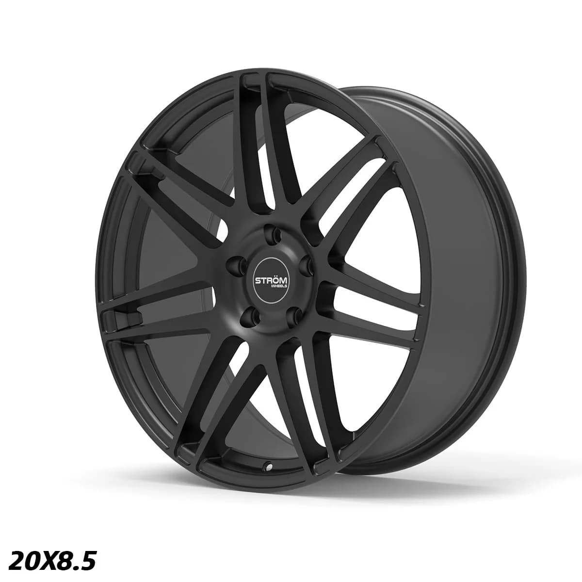Легкосплавний диск 20" Strom STR3 20x8,5 ET35 5x114.3 Full сатиновий чорний - фото My Tuning Lab