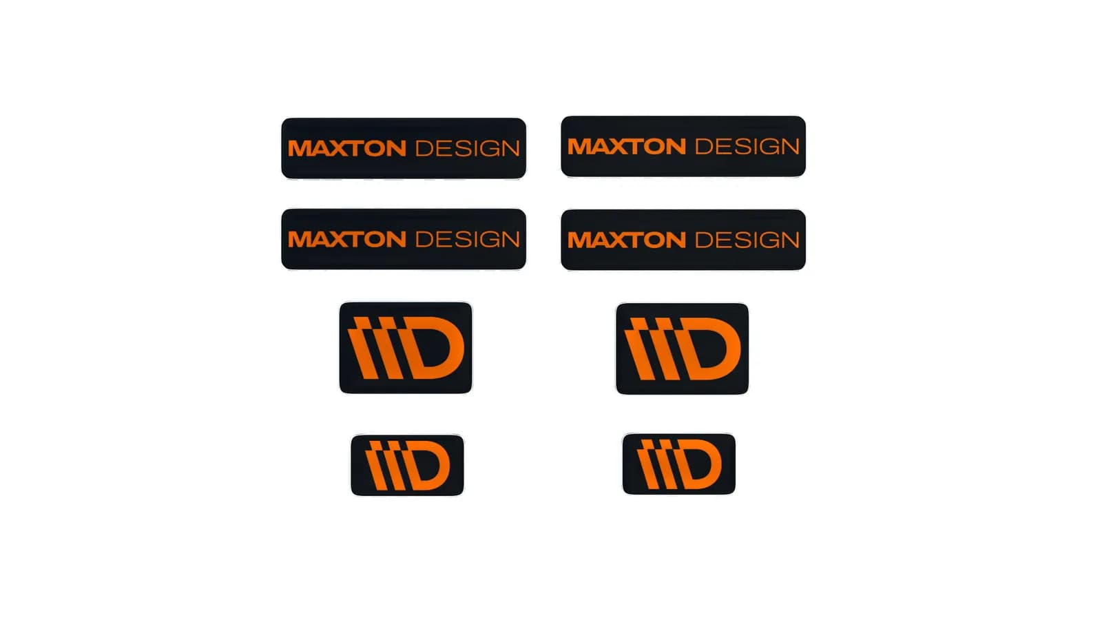 чорно-помаранчевий 3D набір наклейок Maxton Design - фото My Tuning Lab