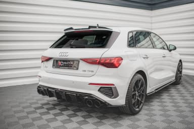 Задня накладка + Atrapa Вихлопu Maxton Audi A3 S-Line Sportback 8Y - фото My Tuning Lab