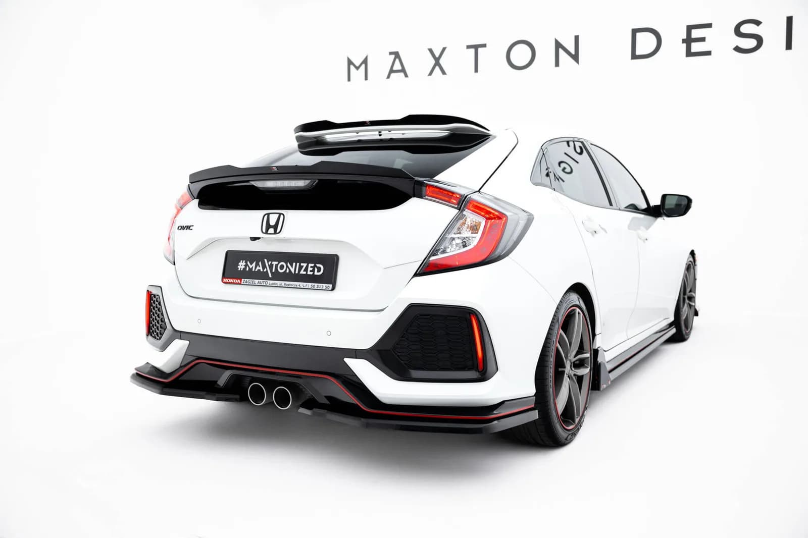 Задній сплітер Maxton Honda Civic Sport Mk 10 - фото My Tuning Lab