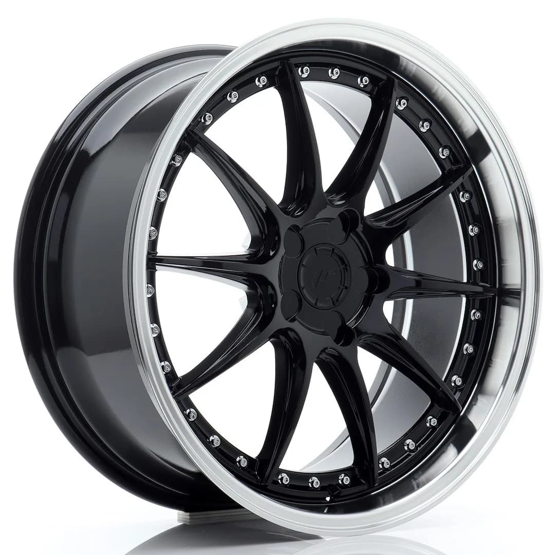 Легкосплавний диск 19" Japan Racing JR41 19x8,5 ET15-35 5H BLANK глянцевий чорний з фрезерований кант - фото My Tuning Lab